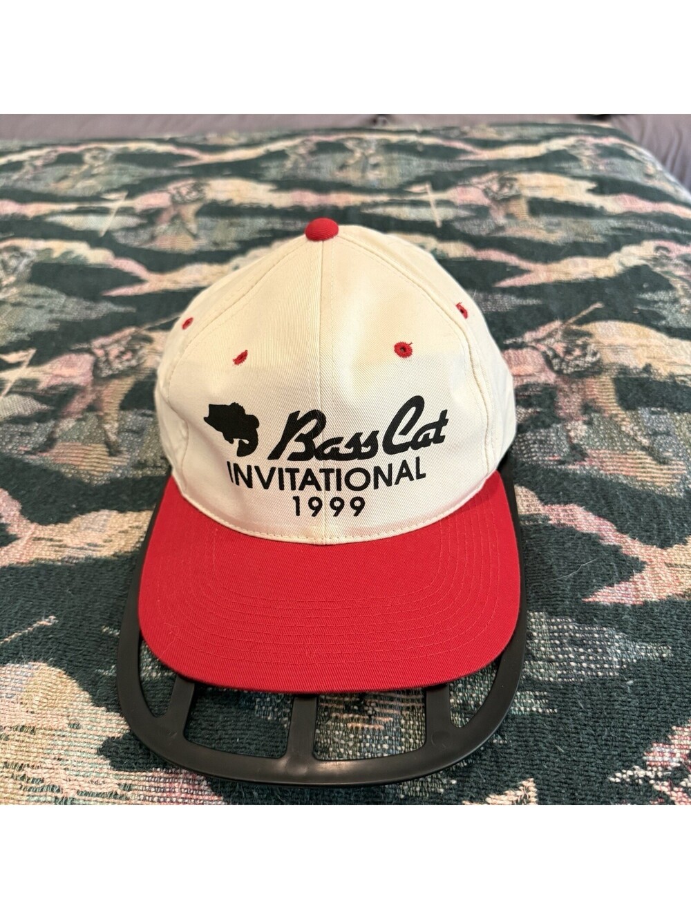 Vintage 90s Bass Cat Invitational 1999 Snapback Hat Cap Head First Fishing OSFM